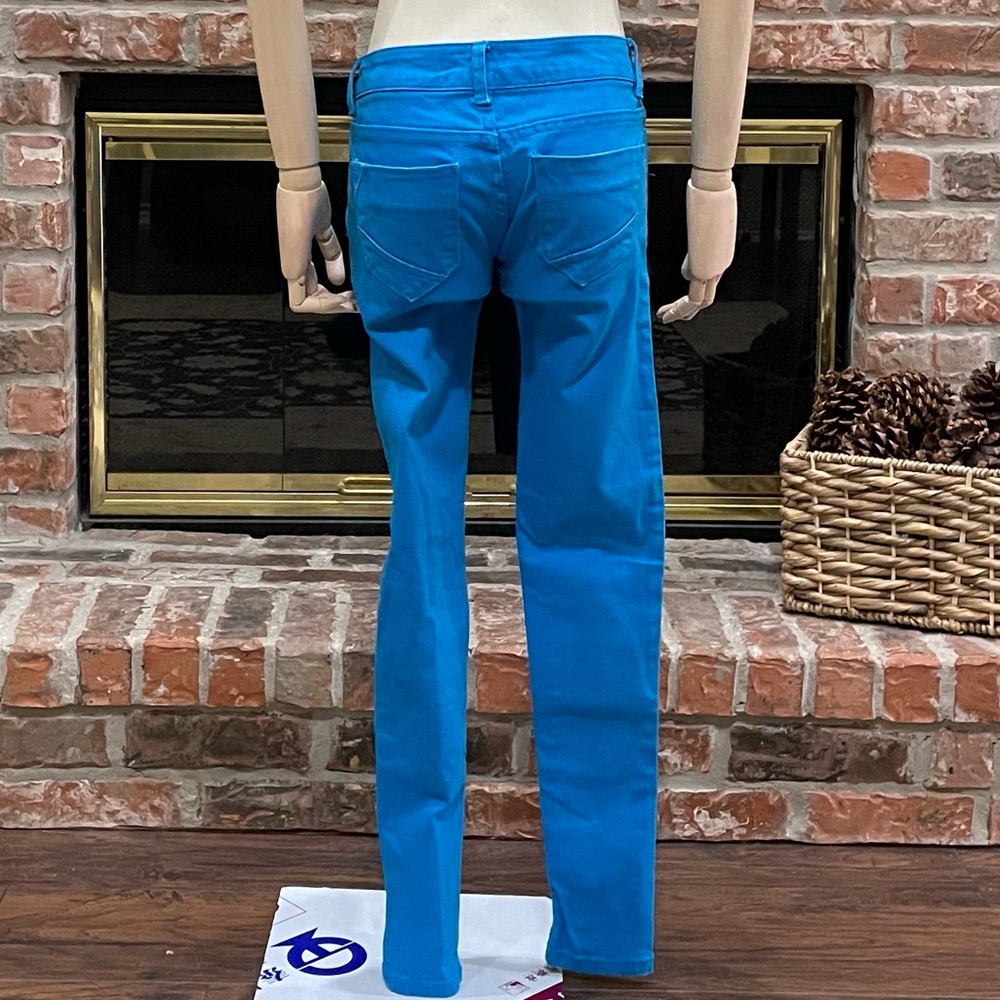 Romeo & Juliet Couture bright blue denim moto jeans / 24 / Excellent condition - Picture 8 of 16